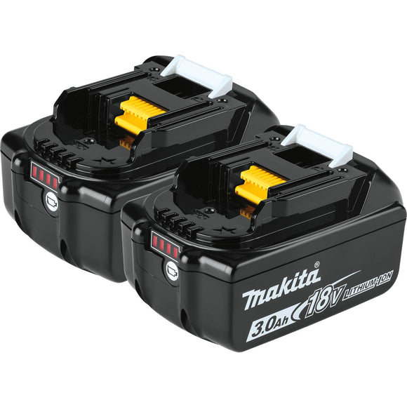 BL1830B-2 Makita 18V LXT Lithium-Ion 3.0Ah Battery, 2 Pack