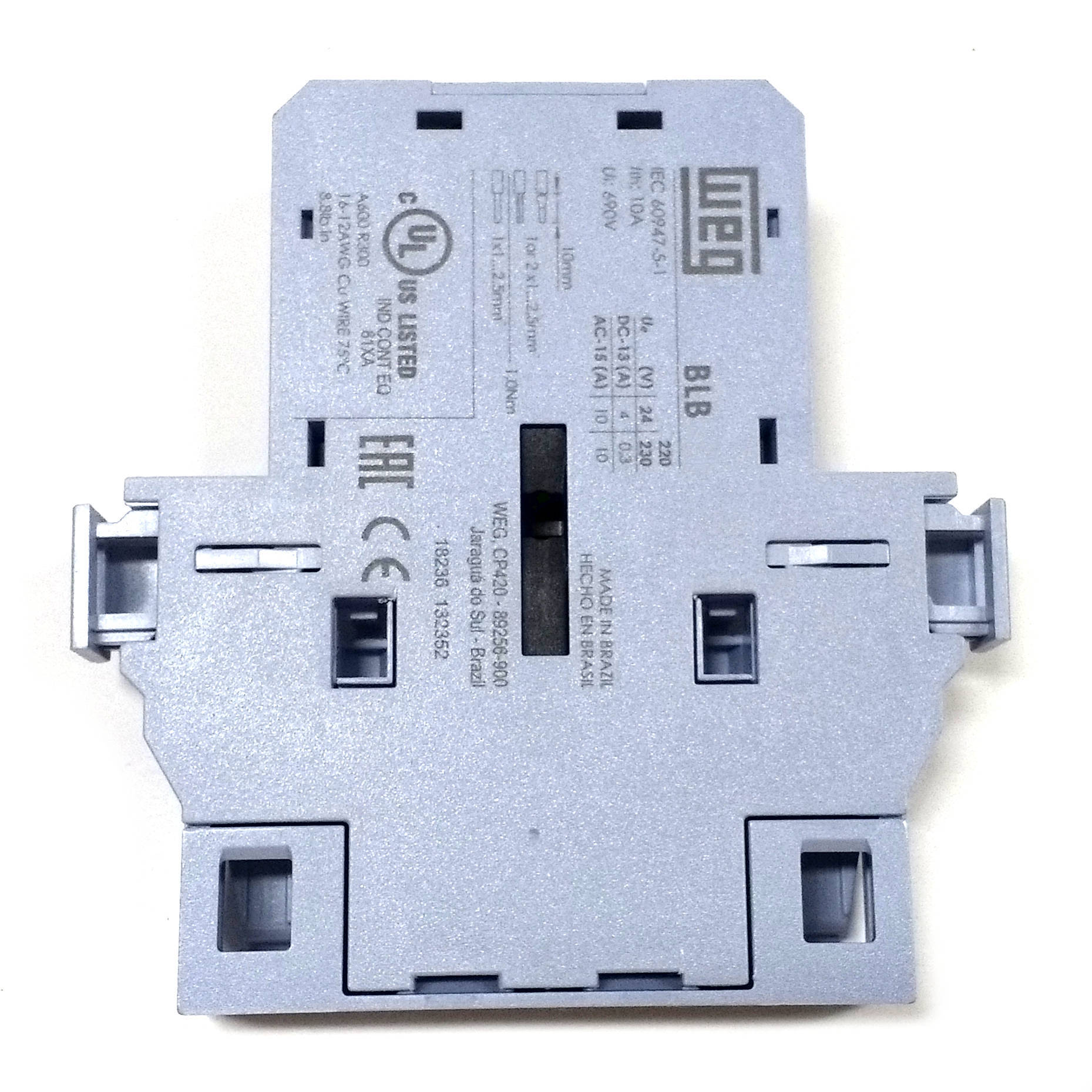 BLB-02 WEG Side Mounted Auxiliary Contact Block