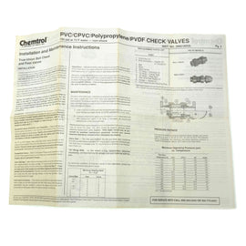 MB817U8 Nibco Chemtrol 3/4" True Union Check Valve
