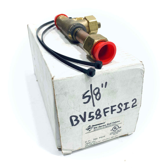 BV58FFSI2 Diamondback Ball Valve 700 Psi, 5/8"