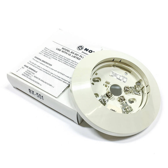 Notiifier BX-501 Plug-in Detector Base, White