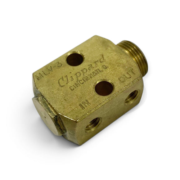 MLV-3 Clippard 3-Way, Normally-Closed Pneumatic Limit Valve