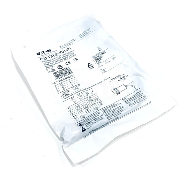 C22-DR-S-K01-P1 Eaton Pushbutton 4-Pole Wire, 1NC,IP65, IP67, IP69K