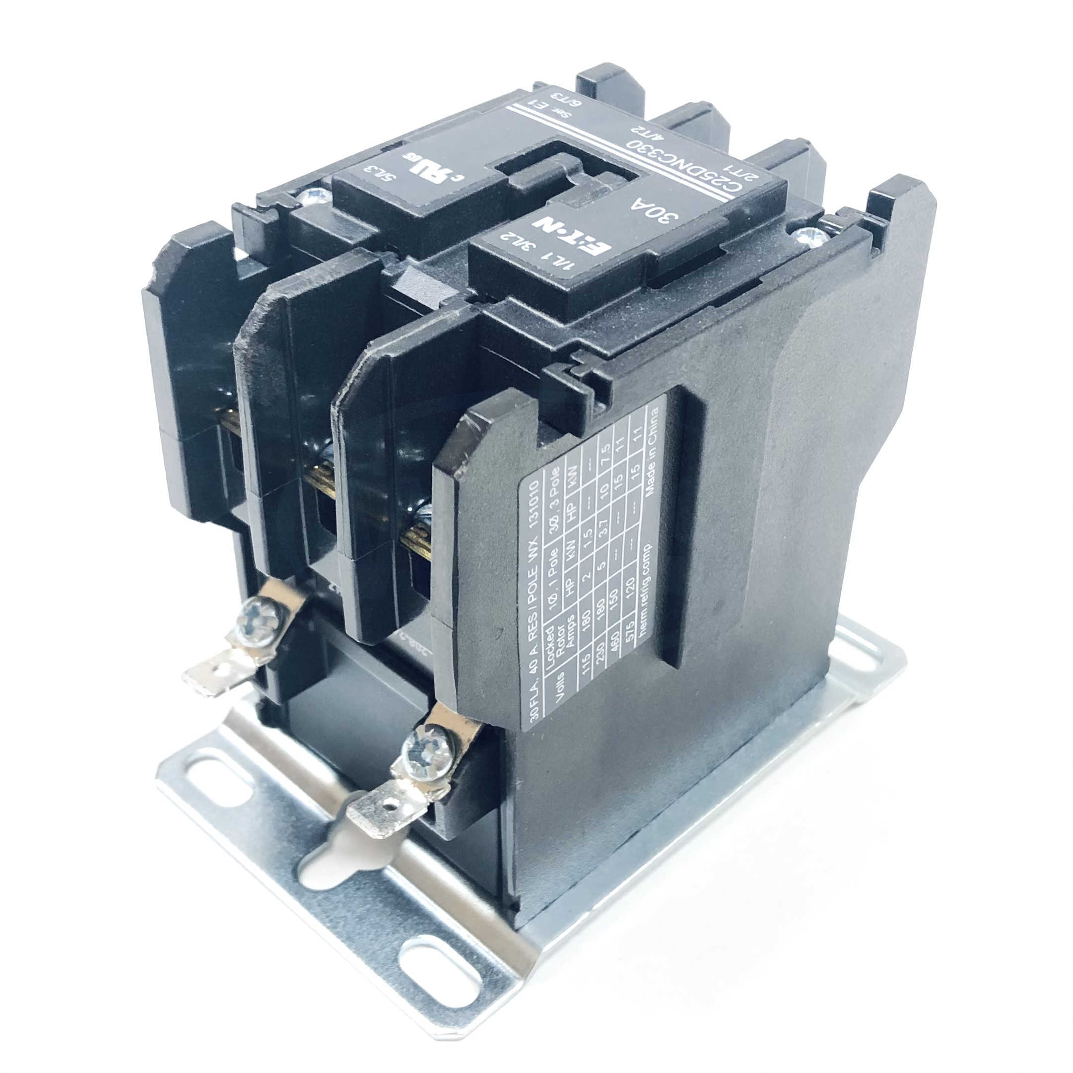 C25DNC330B Eaton 3-Pole Definite Purpose Contactor, 30A, 208/240V Coil, 50/60Hz