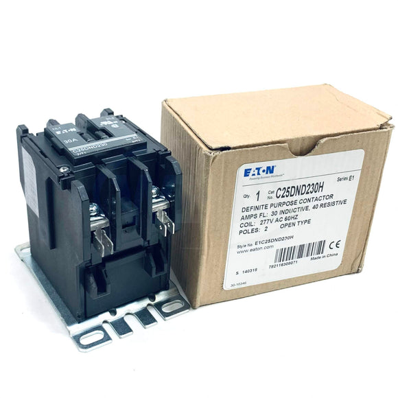 C25DND230H Eaton Contactor 277V, 60Hz, 2 Pole