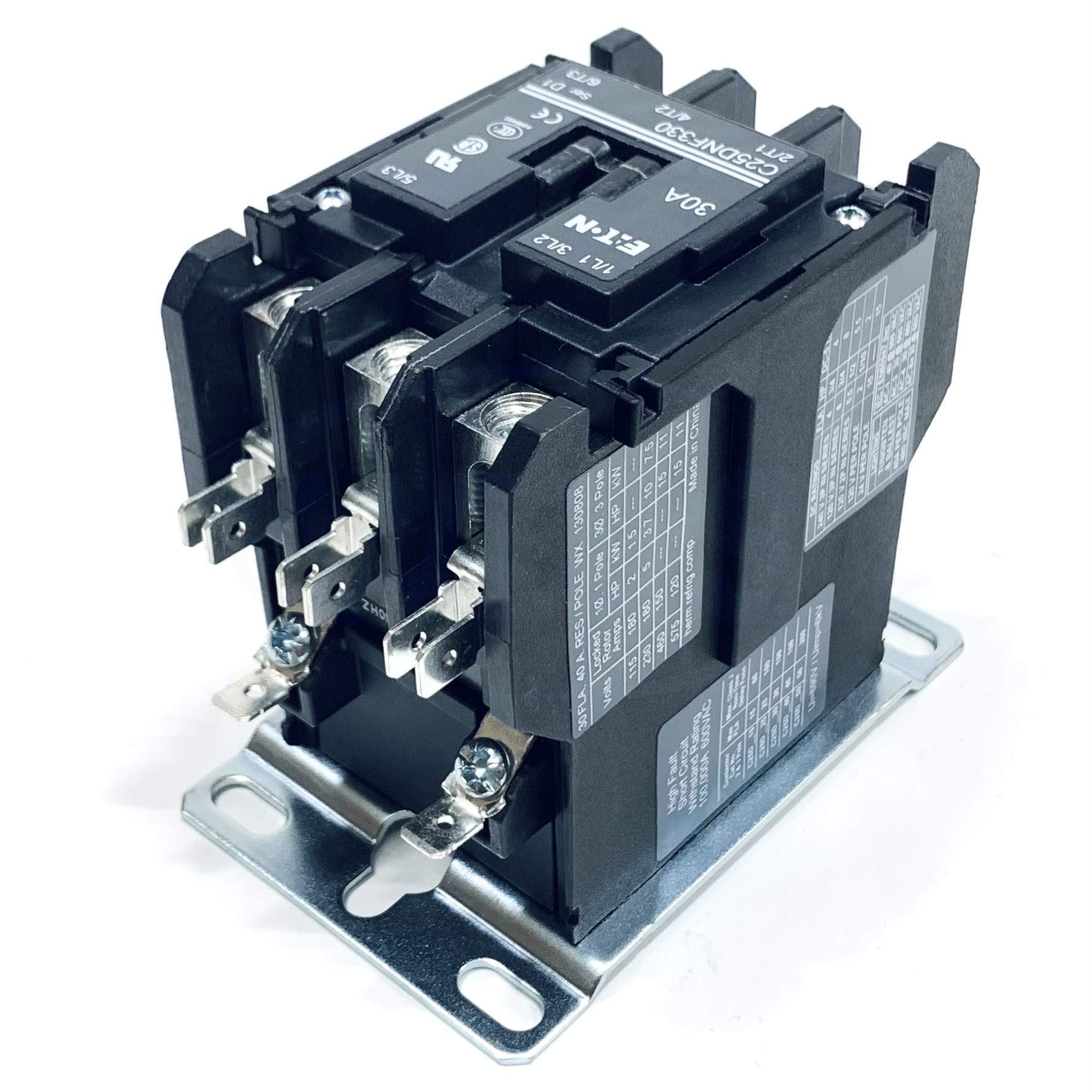 C25DNF330T-GL Eaton Definite Purpose Contactor 30A, 24 Vac at 50/60 Hz