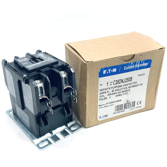 C25DNJ250B Eaton Definite Purpose Contactor 2P,  208-240VAC