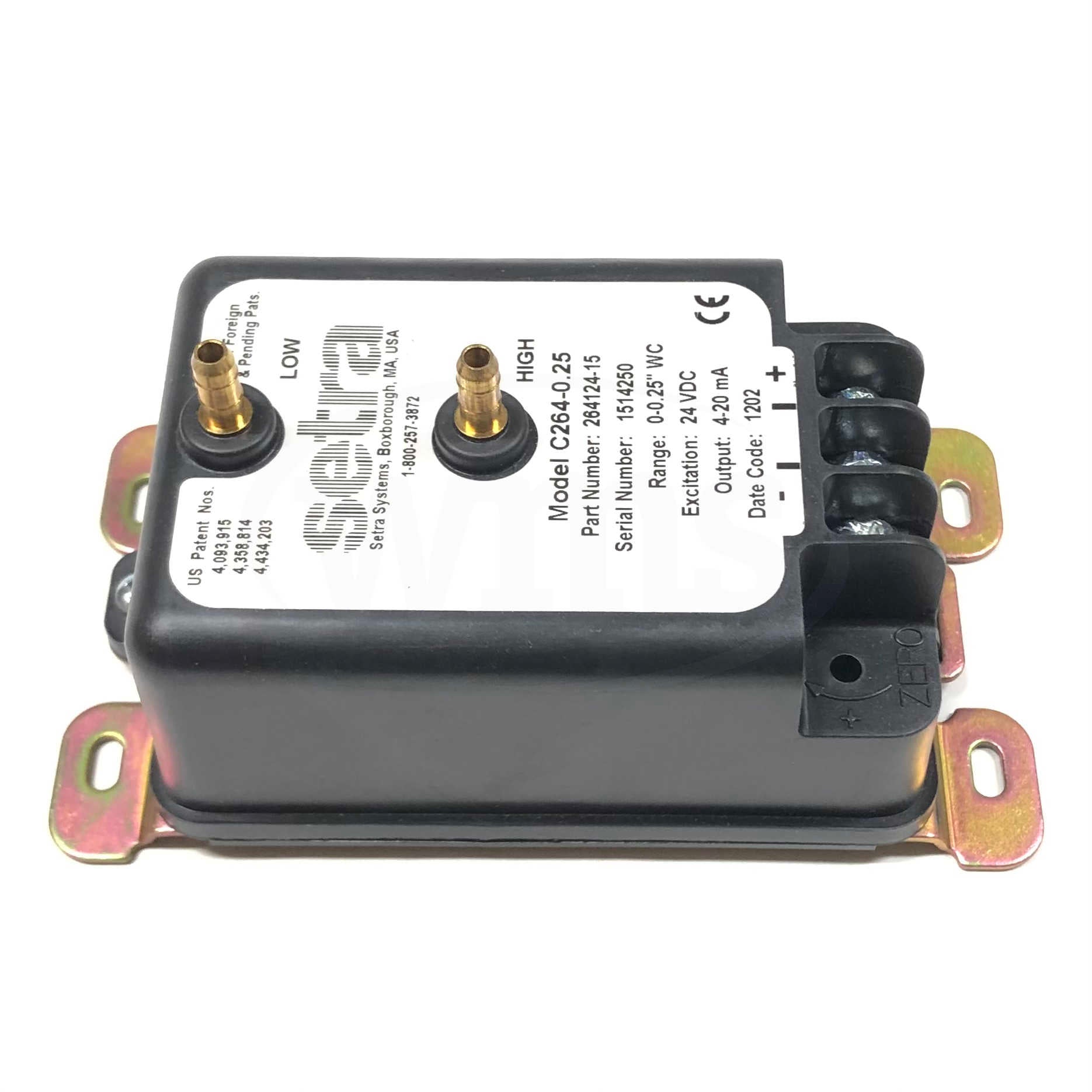 C264-0.25 Setra Pressure Transmitter - 0