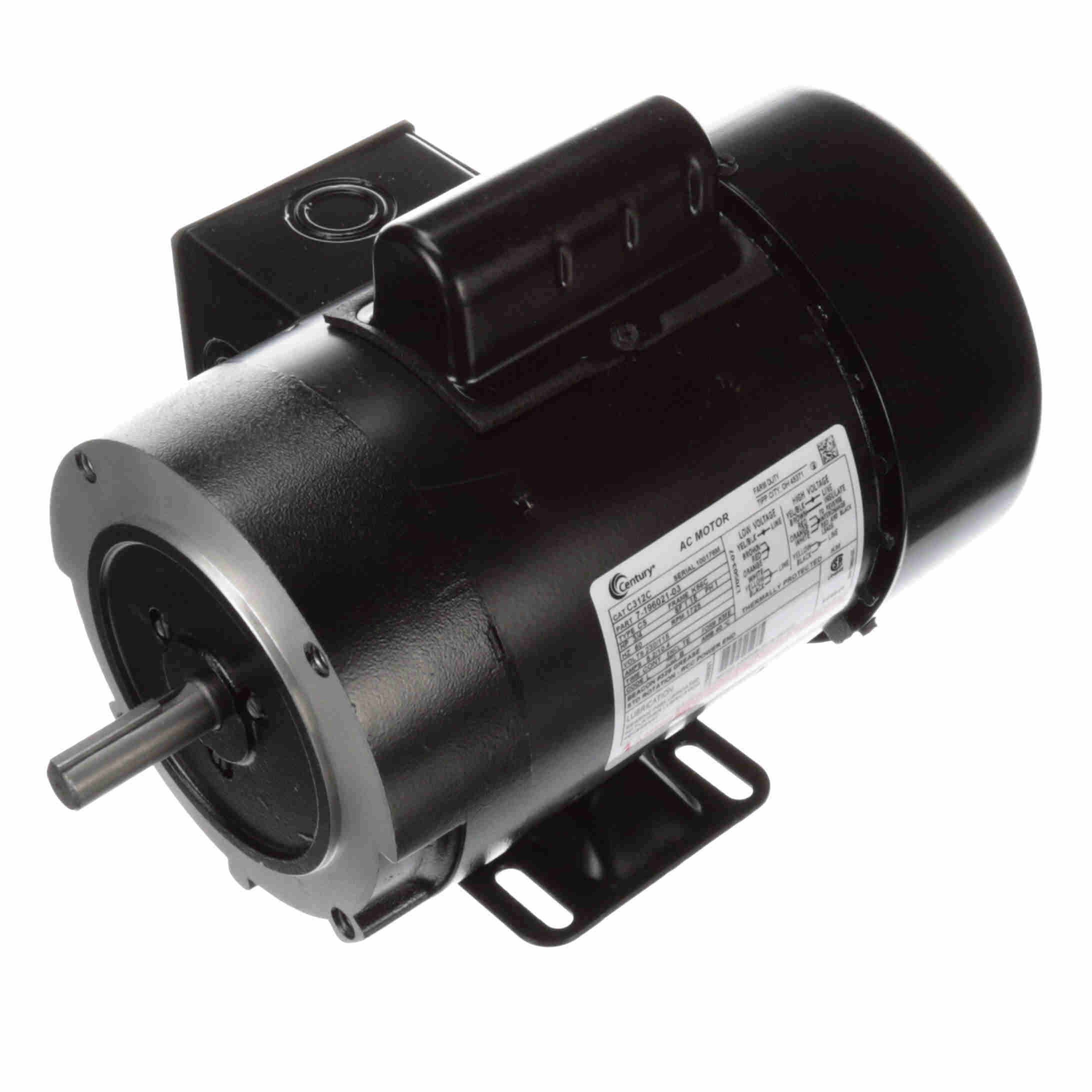 C312C Century 3/4HP Farm Duty Electric Motor, 1725RPM - 0
