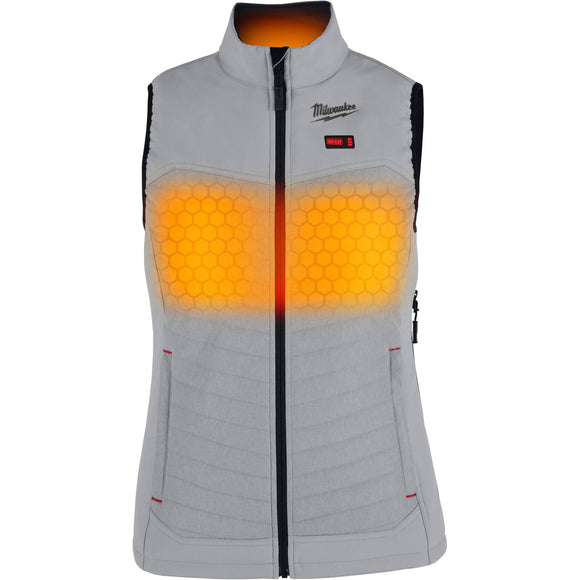 F300G-21M Milwaukee M12 Women's Heated AXIS Vest, Medium, Gray