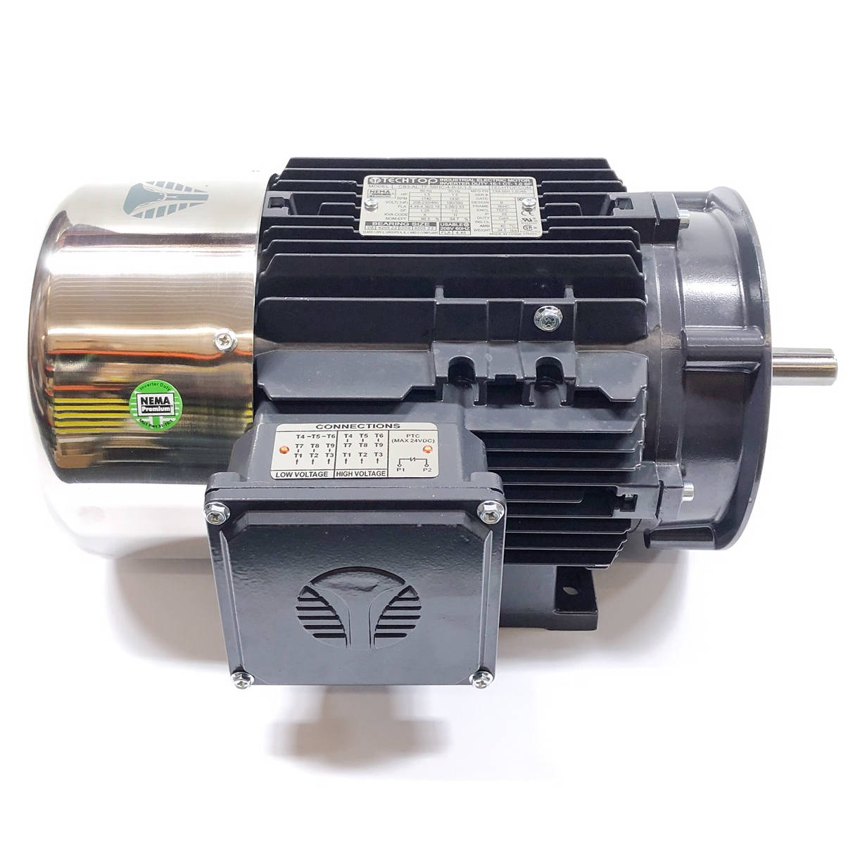 CB3-AL-TF-56C-2-B-D-.5 Techtop 1/2HP Cobra Electric Motor, 3600RPM - 0