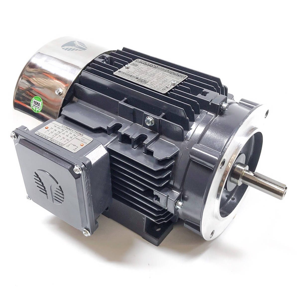 CB3-AL-TF-56C-2-B-D-.75 Techtop 3/4HP Cobra Electric Motor, 3600RPM