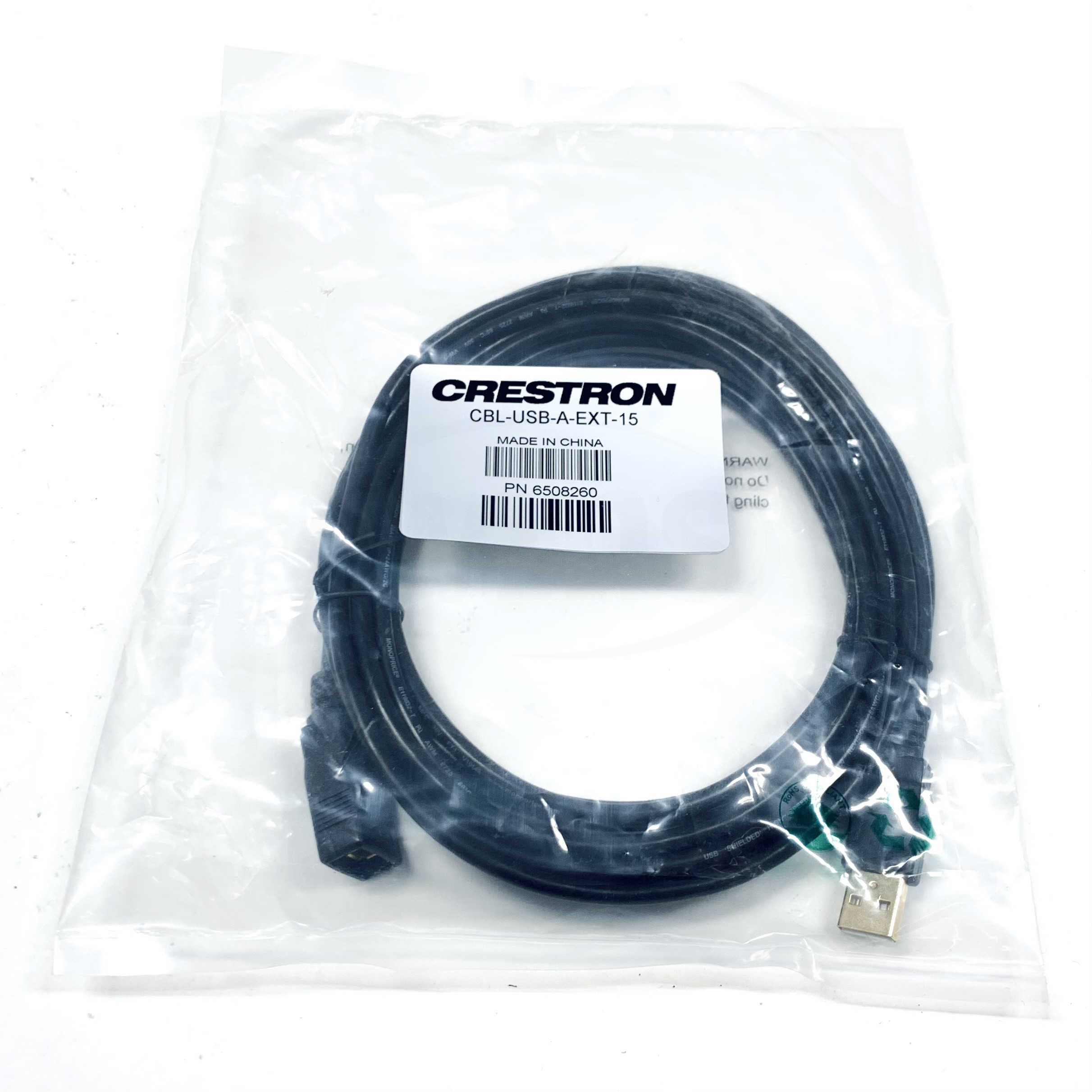 CBL-USB-A-EXT-15 Crestron USB Signal Extension Cable, 15Ft, 6508260 - 0