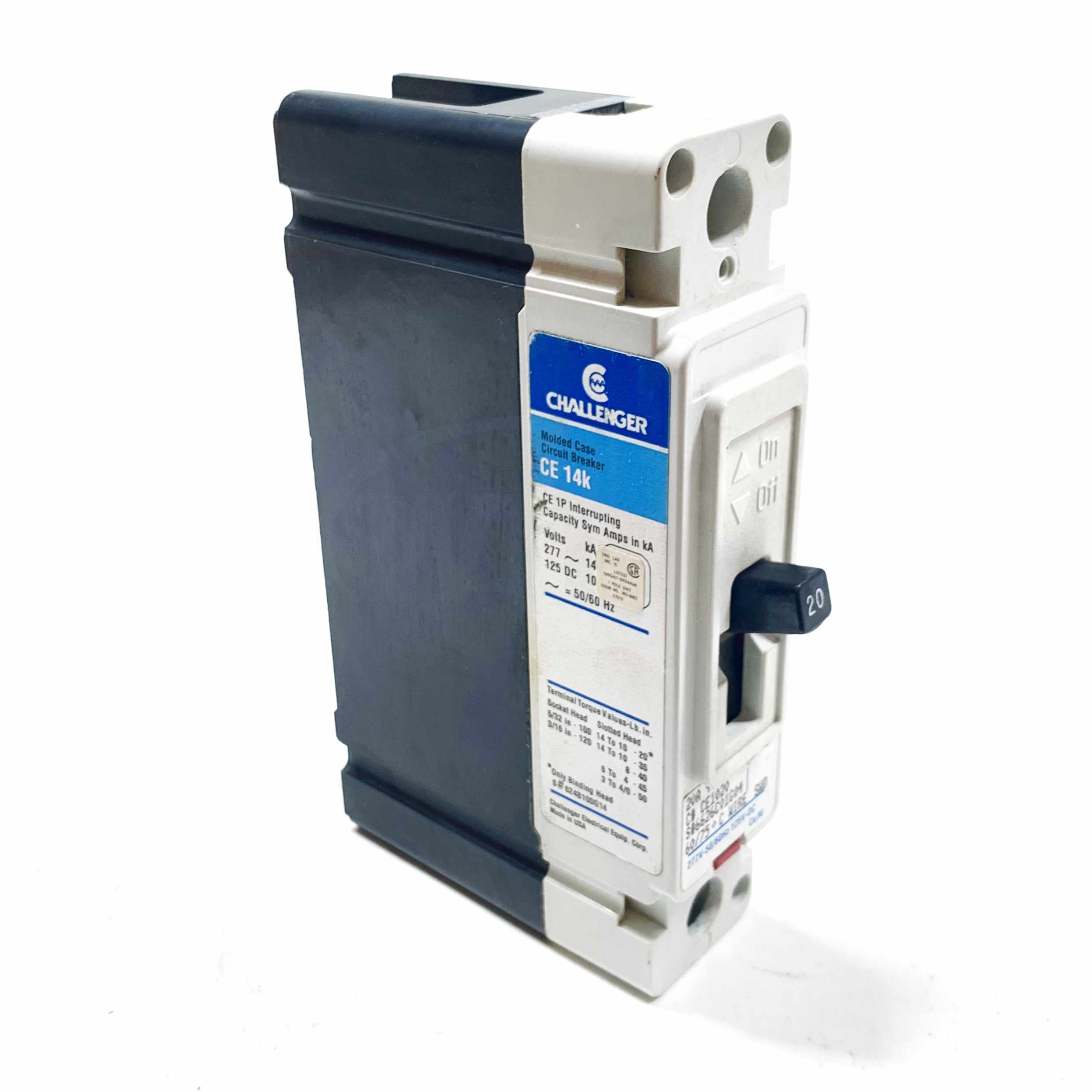 CE1020 Challenger Molded Case Circuit Breaker, 277V-50/60Hz 125V-DC - 0