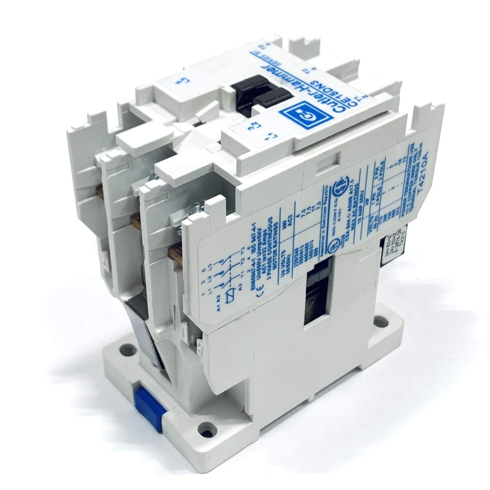 CE15DN3TB Eaton 24V, 18 Amp, 3 Pole, Non-Reversing Contactor