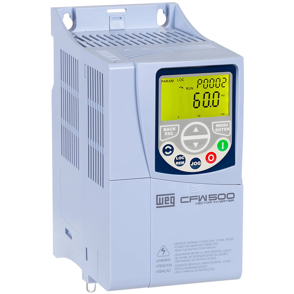 CFW500B06P5T4DB20G2 WEG 5HP Variable Speed Drive, 380-480VAC 3 Phase