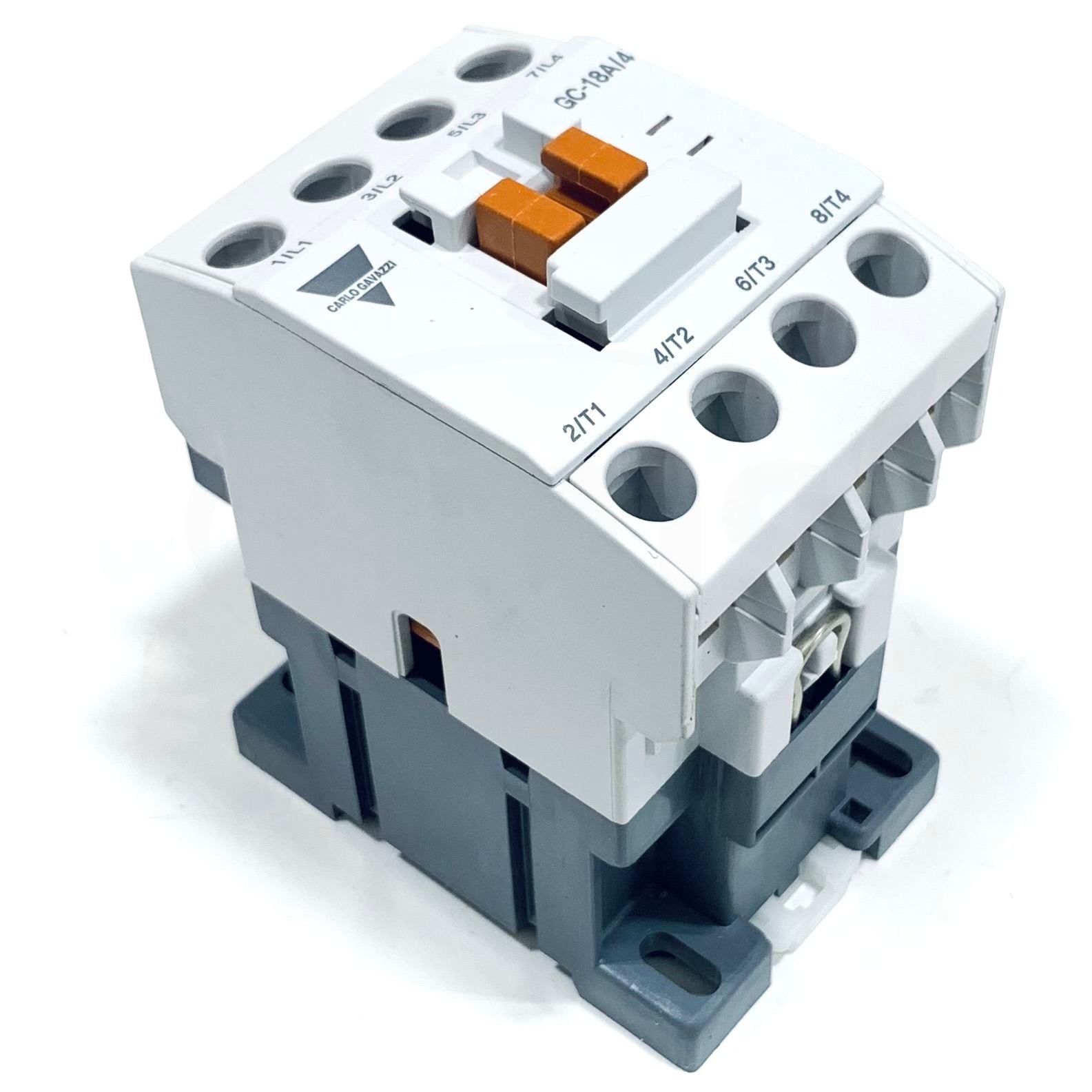 CGC-18A/4 Carlo Gavazz 3 Pole Contactor,i 40 A, 7.5 kW, 120 V Coil