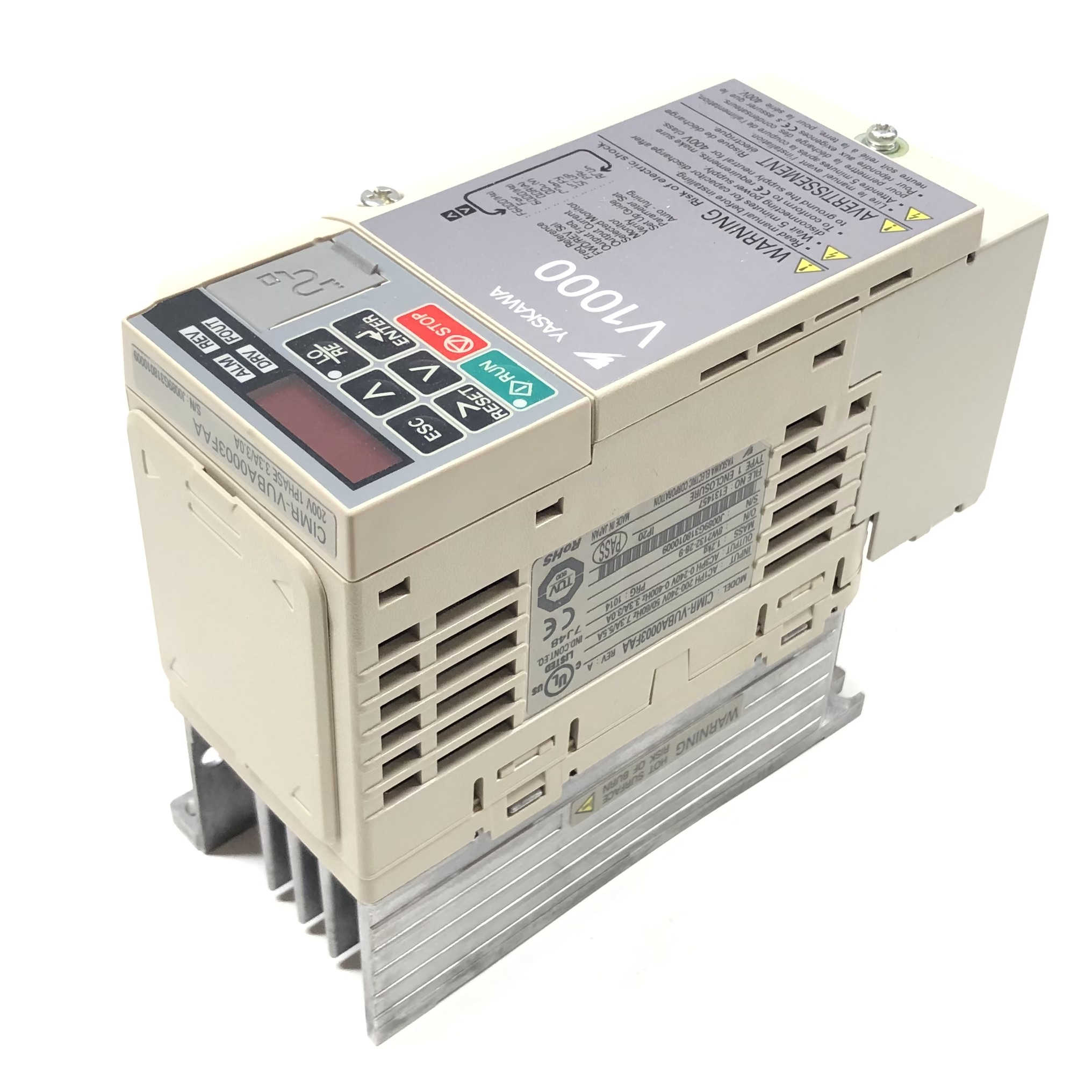 CIMR-VUBA0003FAA Yaskawa Variable Speed Frequency Drive, V1000 Series