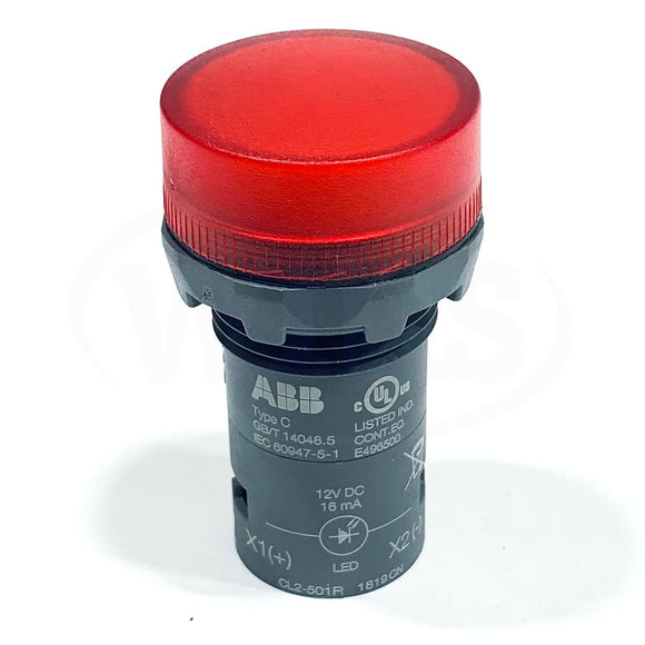 CL2-501R ABB Pilot Light, Red 12V, 16mA, Type C