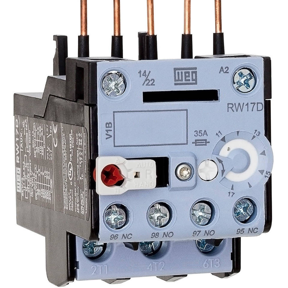 Metallic Relay RW17-1D3-D018 WEG Bi-Metallic Thermal Overload Relay, 3-Pole, 1.2-1.8 ...