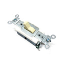 CS120-2I Leviton Single Pole Toggle Switch, 20A - 120/277 VAC, Side Wired, Ivory-2
