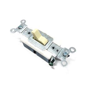 CS120-2I Leviton Single Pole Toggle Switch, 20A - 120/277 VAC, Side Wired, Ivory - 0