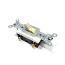 CS120-2I Leviton Single Pole Toggle Switch, 20A - 120/277 VAC, Side Wired, Ivory-3