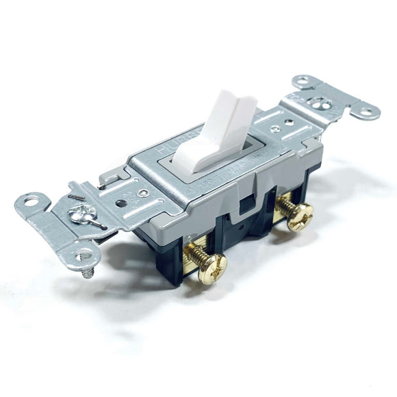 CS120W Hubbell Single-Pole Toggle Switch, 20A, 120/277VAC