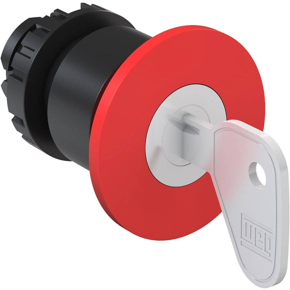 CSW-BCY1 WH WEG 22mm Pushbutton with Key, Red, 40mm Mushroom