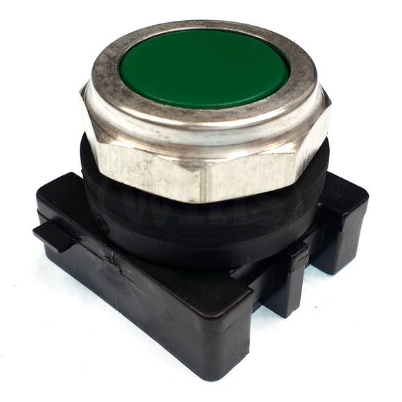 CSW30-BF2 WEG 30MM Aluminum Flush Pushbutton, Green