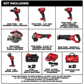 3697-27 Milwaukee M18 FUEL 7-Tool Combo Kit