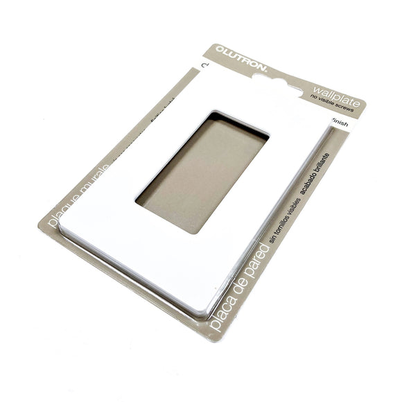 Lutron Claro 1 Gang Decorator Wallplate, CW-1-WH,
