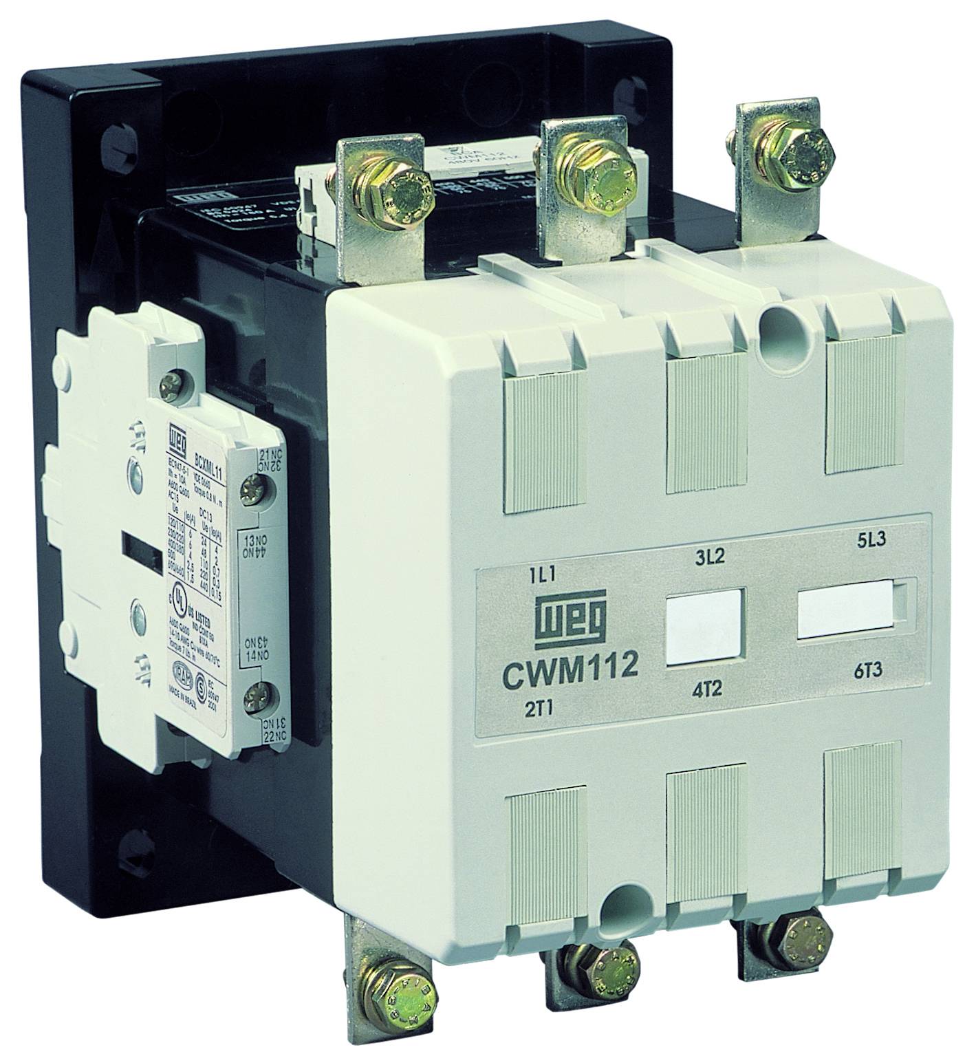 CWM112-22-30E02 WEG IEC General Purpose Contactor, 112 Amps, 3 NO Power Poles