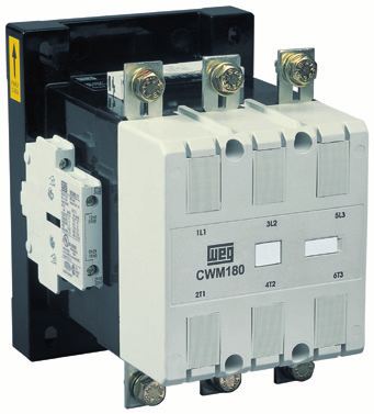 CWM180-22-30E02 WEG IEC Contactor, 180 Amp, 3 NO Power Poles