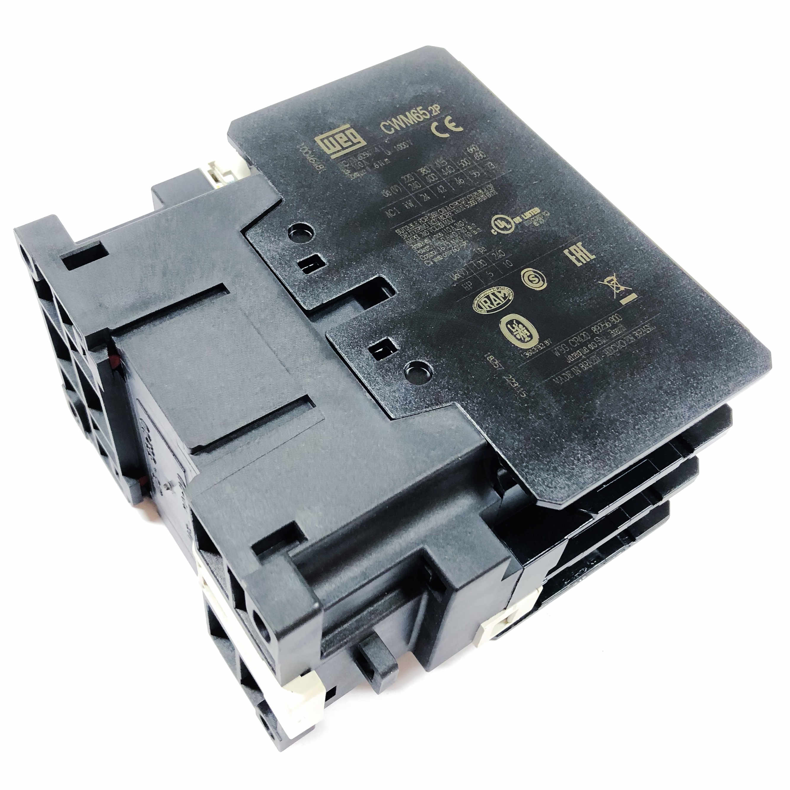 CWM65-00-20V18 WEG IEC Contactor, 65 Amp, 2 NO Power Poles - 0
