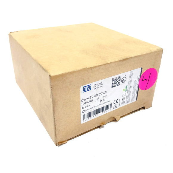 CWM65-00-20V24 WEG IEC Contactor, 65 Amp, 2 NO Power Poles