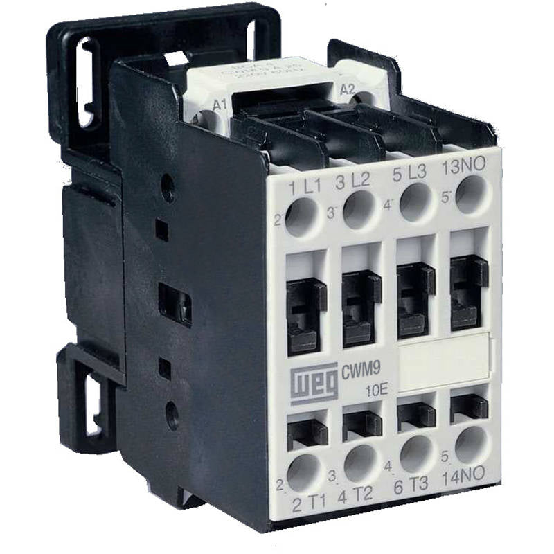 CWM9N-10-30V23 WEG NEMA S-00 Contactor, 3 NO Power Poles, 9 Amps