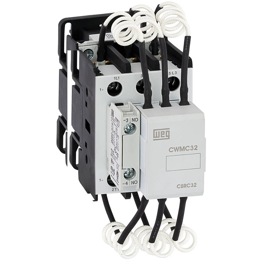 CWMC32-10-30X30 WEG Capacitor Switching Contactor, 3 NO Power Poles, 32 Amps