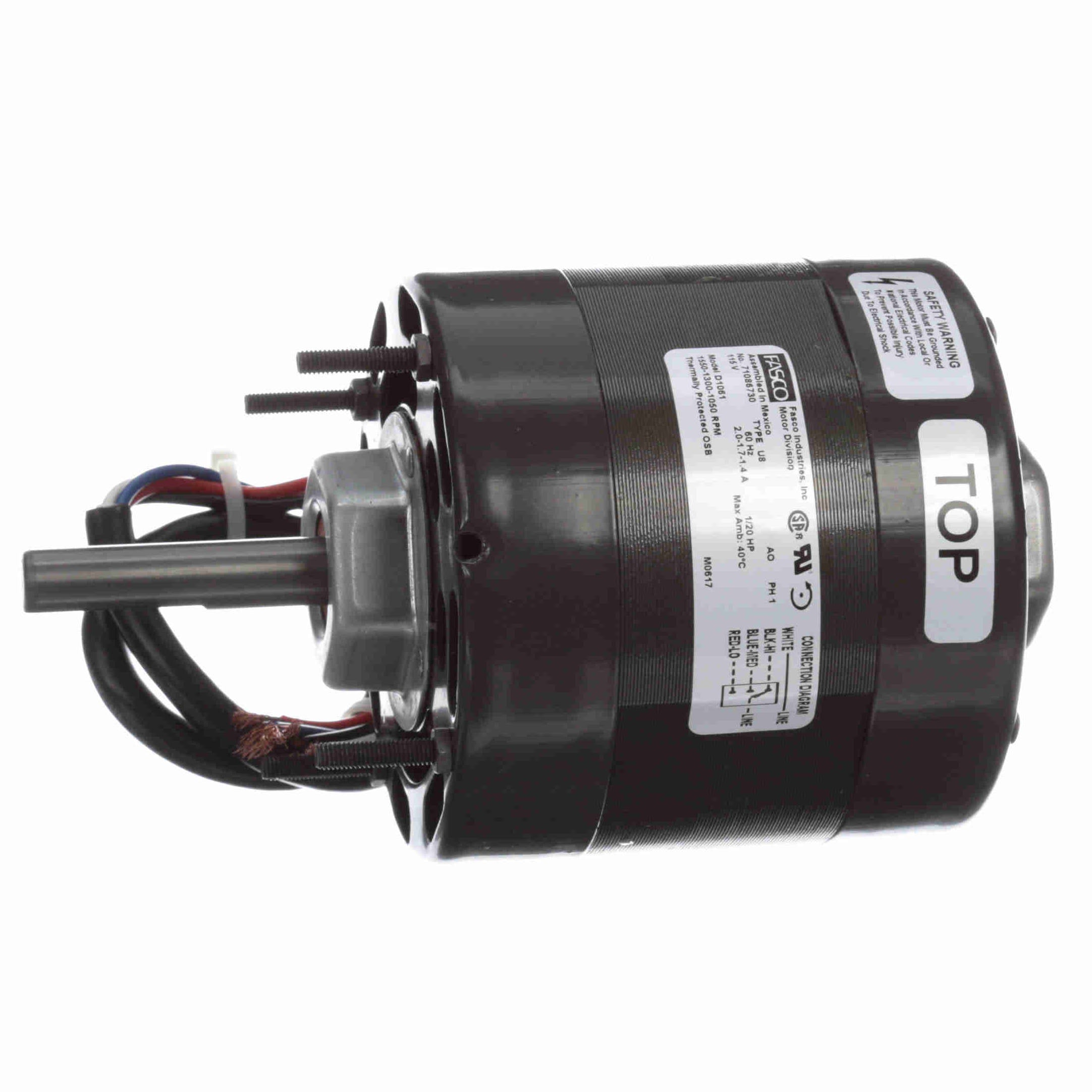 D1061 Fasco 1/20, 1/30, 1/60HP Electric Motor, 1500RPM - 0