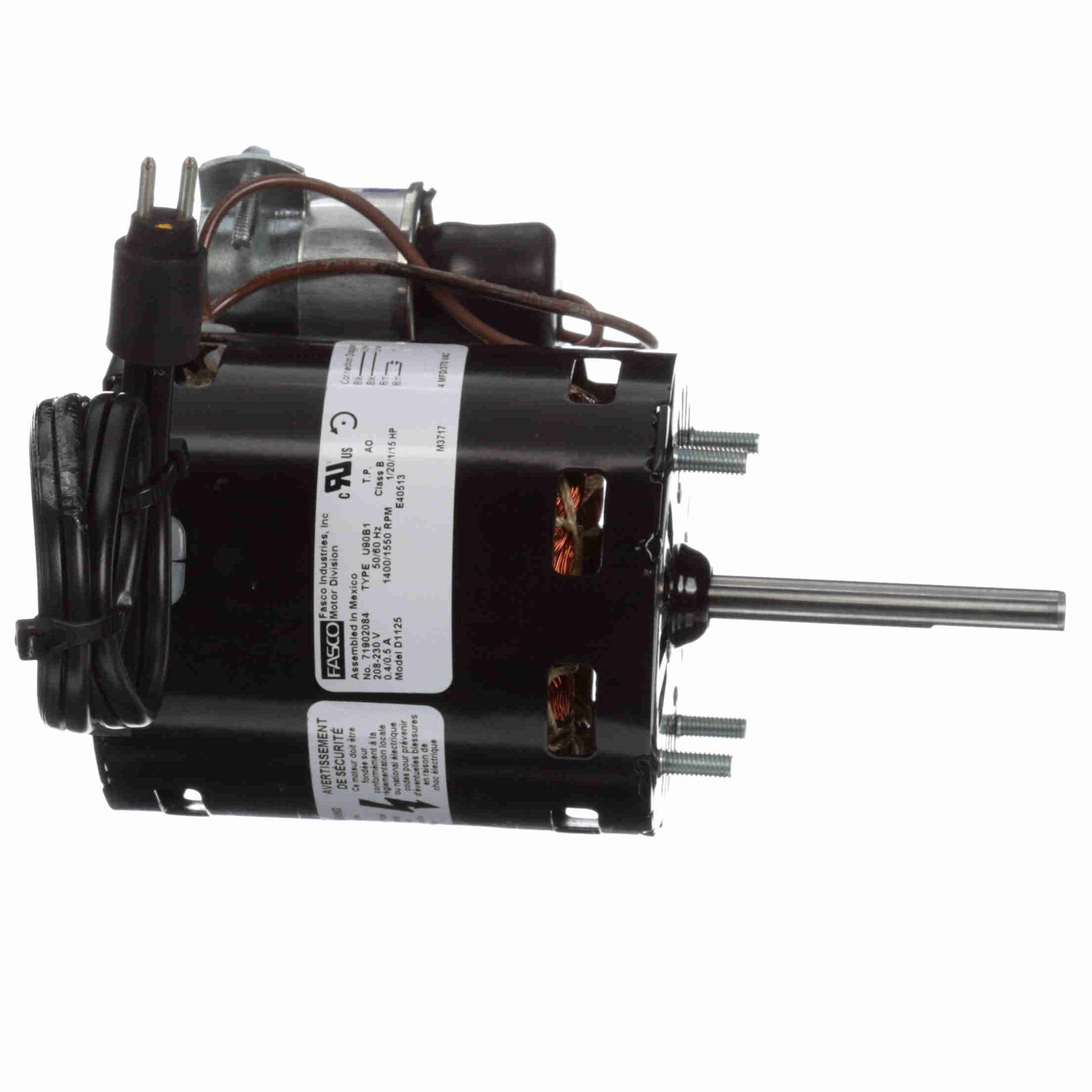 D1125 Fasco 1/20, 1/15HP OEM Replacement Electric Motor, 1550RPM