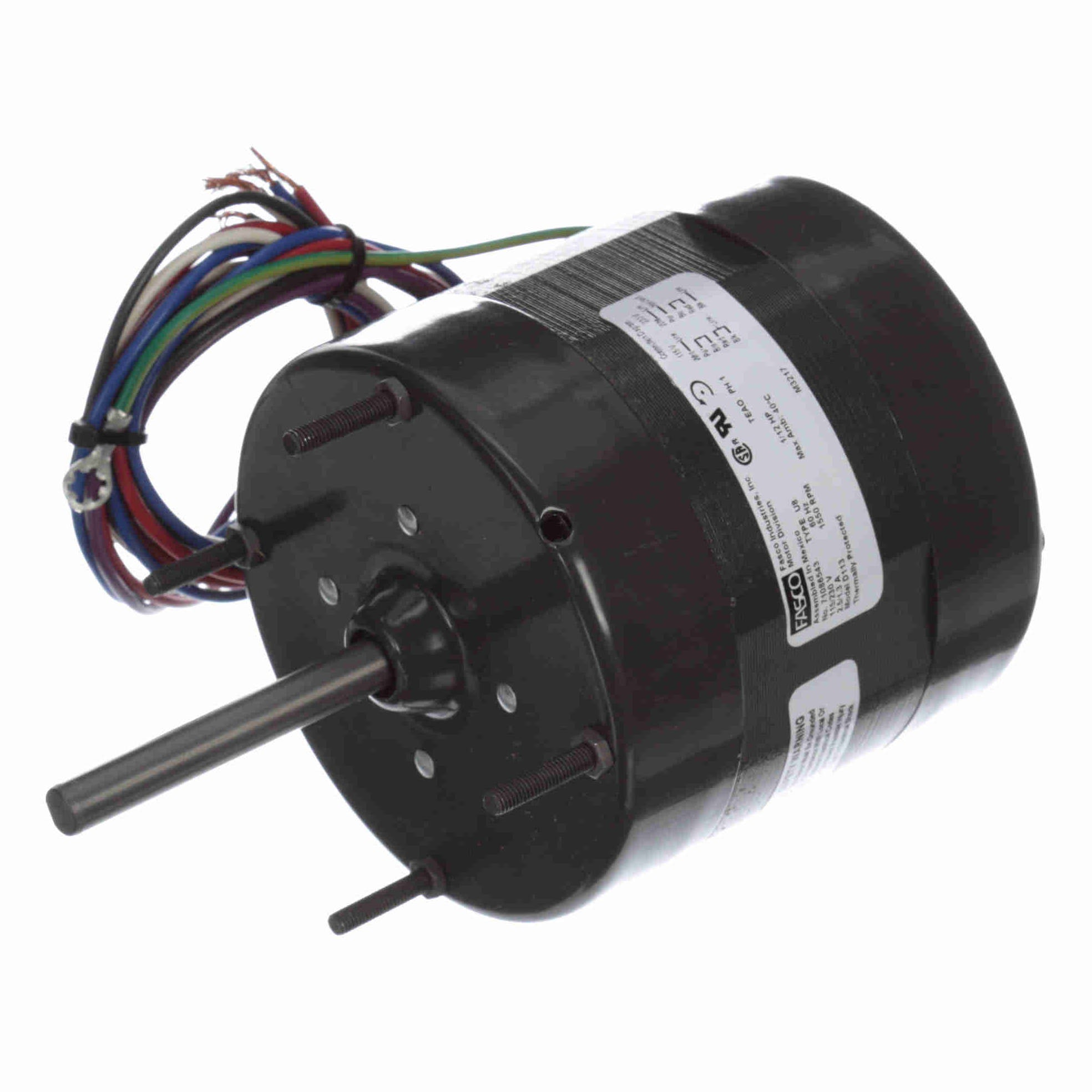 D113 Fasco 1/12HP Fan/Room Air Conditioner Electric Motor, 1550RPM - 0