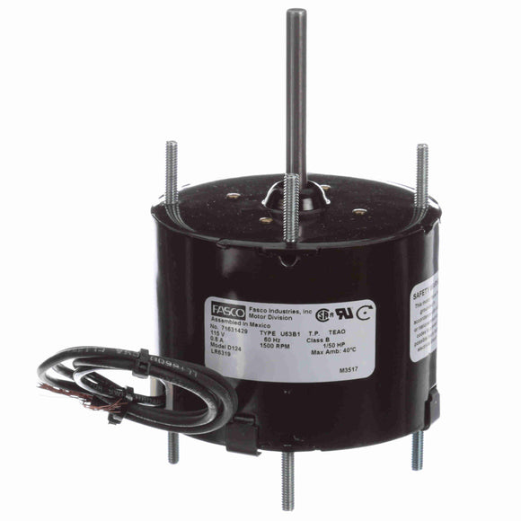 D124 Fasco 1/50HP Fan & Blower Electric Motor, 1500RPM