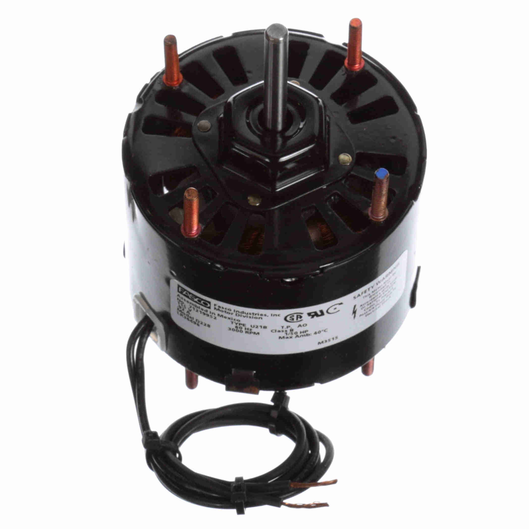 D228 Fasco 1/50HP Fan and Blower Electric Motor, 3000RPM - 0