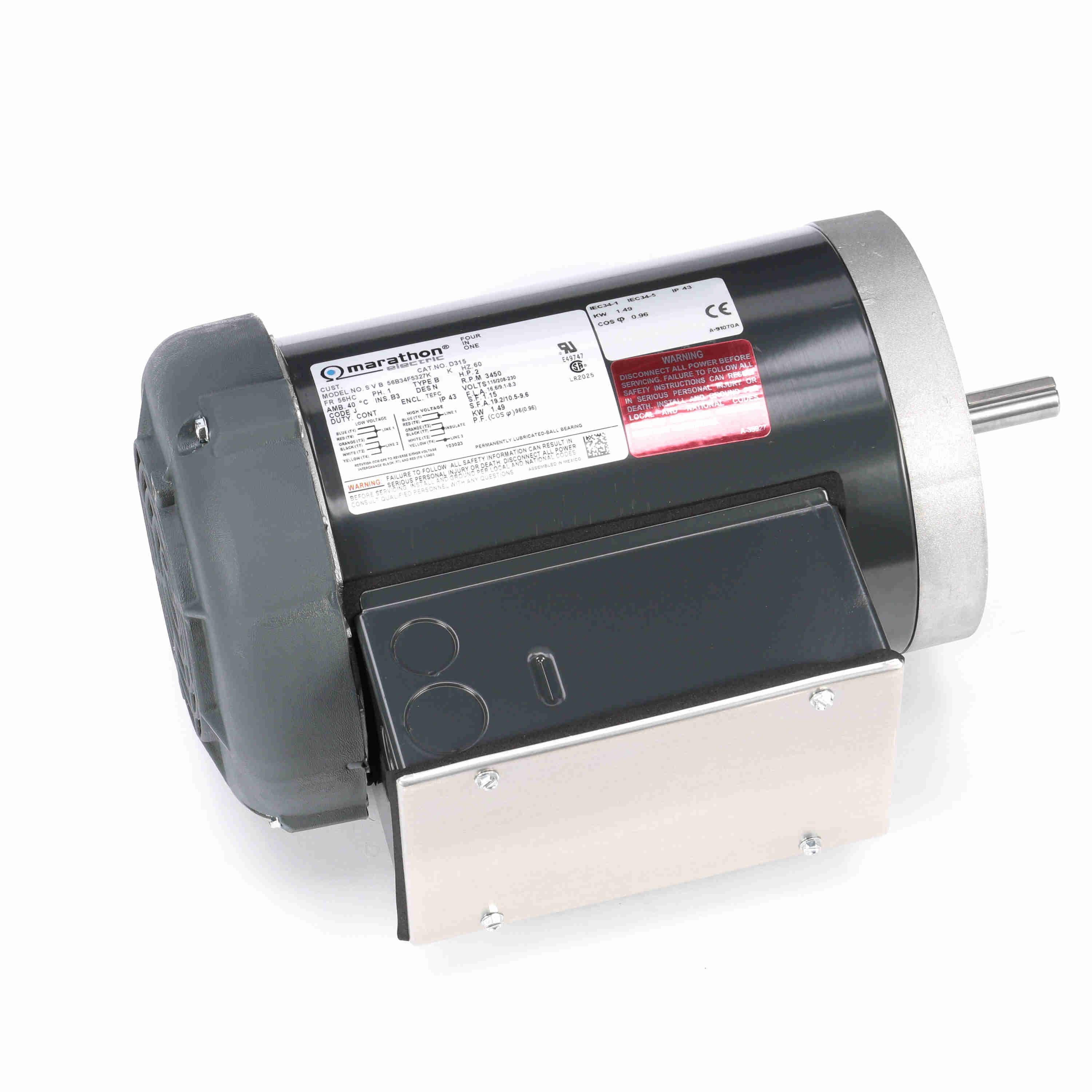 D315 Marathon 2HP General Purpose Electric Motor, 3600RPM