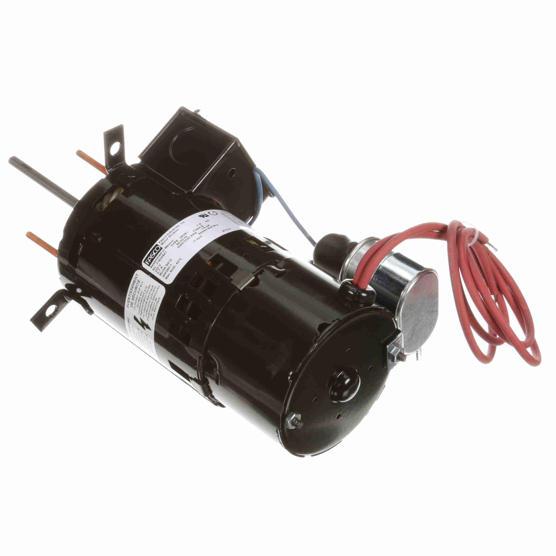 D412 Fasco 1/9HP Draft Inducer Electric Motor, 3000RPM