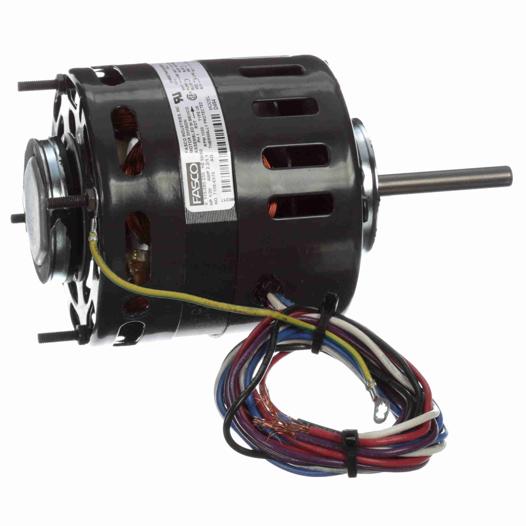 D484 Fasco 1/20HP Refrigeration Electric Motor, 1550RPM