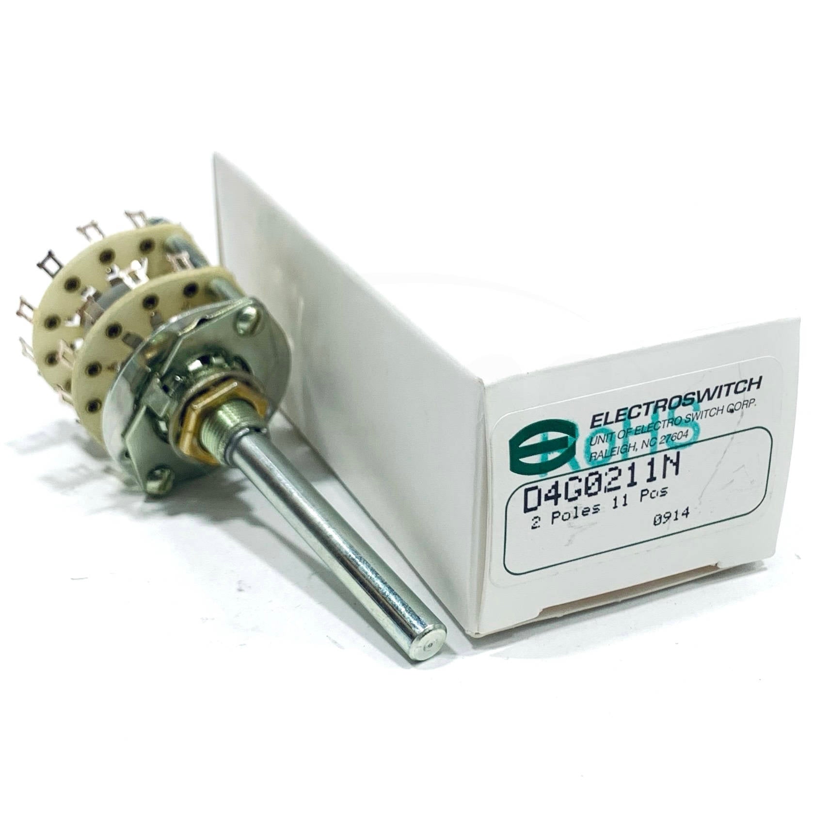 D4G0211N Electroswitch Rotary Switch 2 Pole, 11 Position, 28 Vdc, 125 Vac