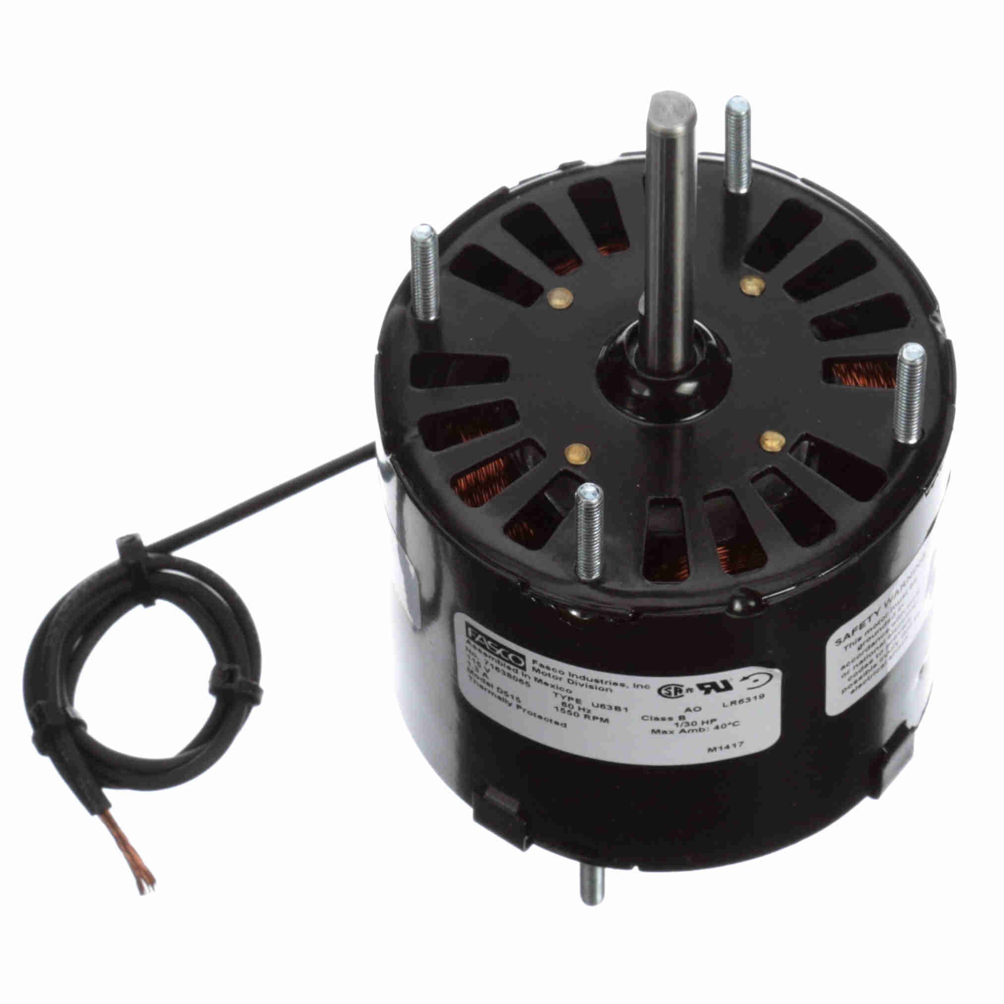D515 Fasco 1/30HP Electric Motor, 1500 RPM, 3.3"