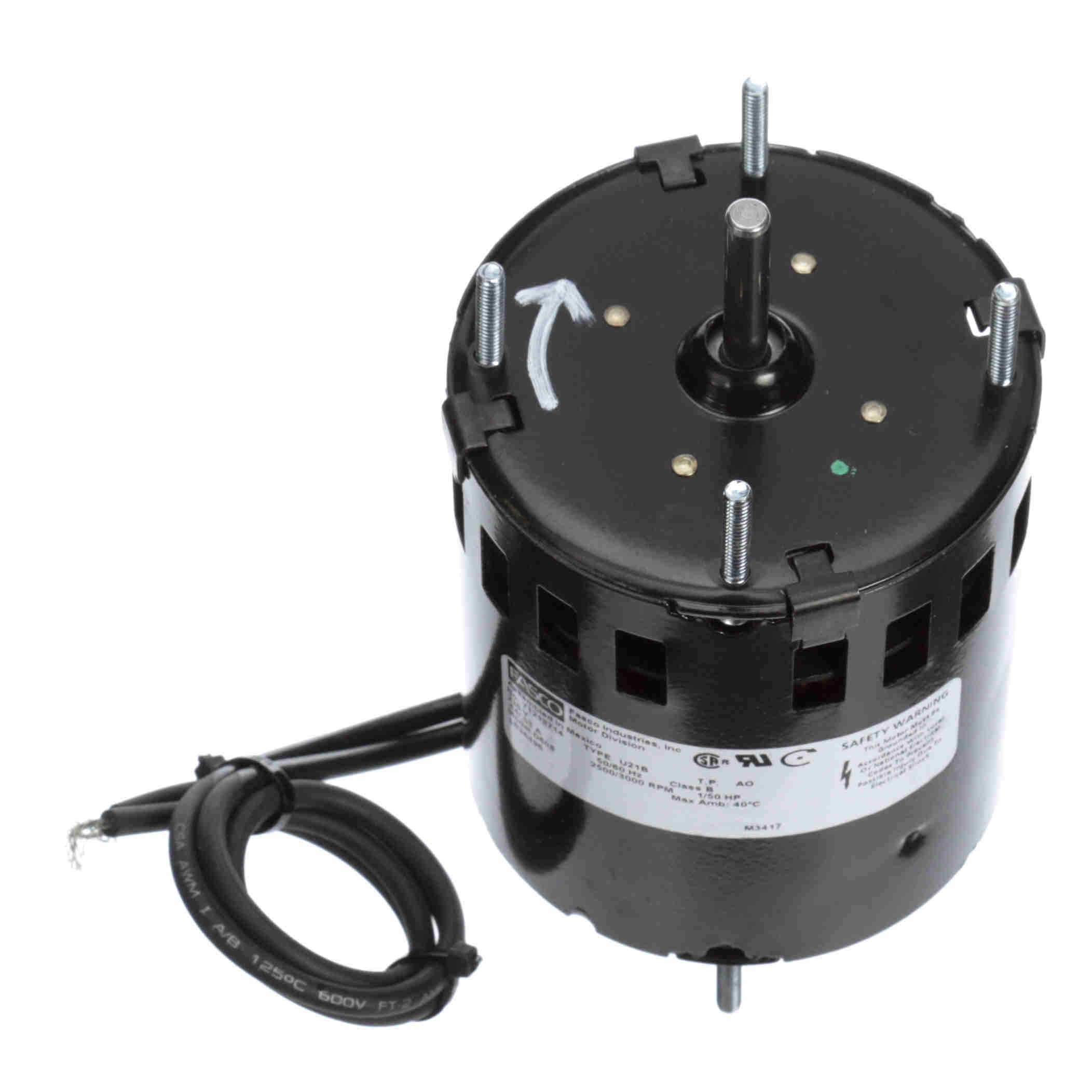 D608 Fasco 1/50HP Electric Motor, 3.3", 3000RPM - 0