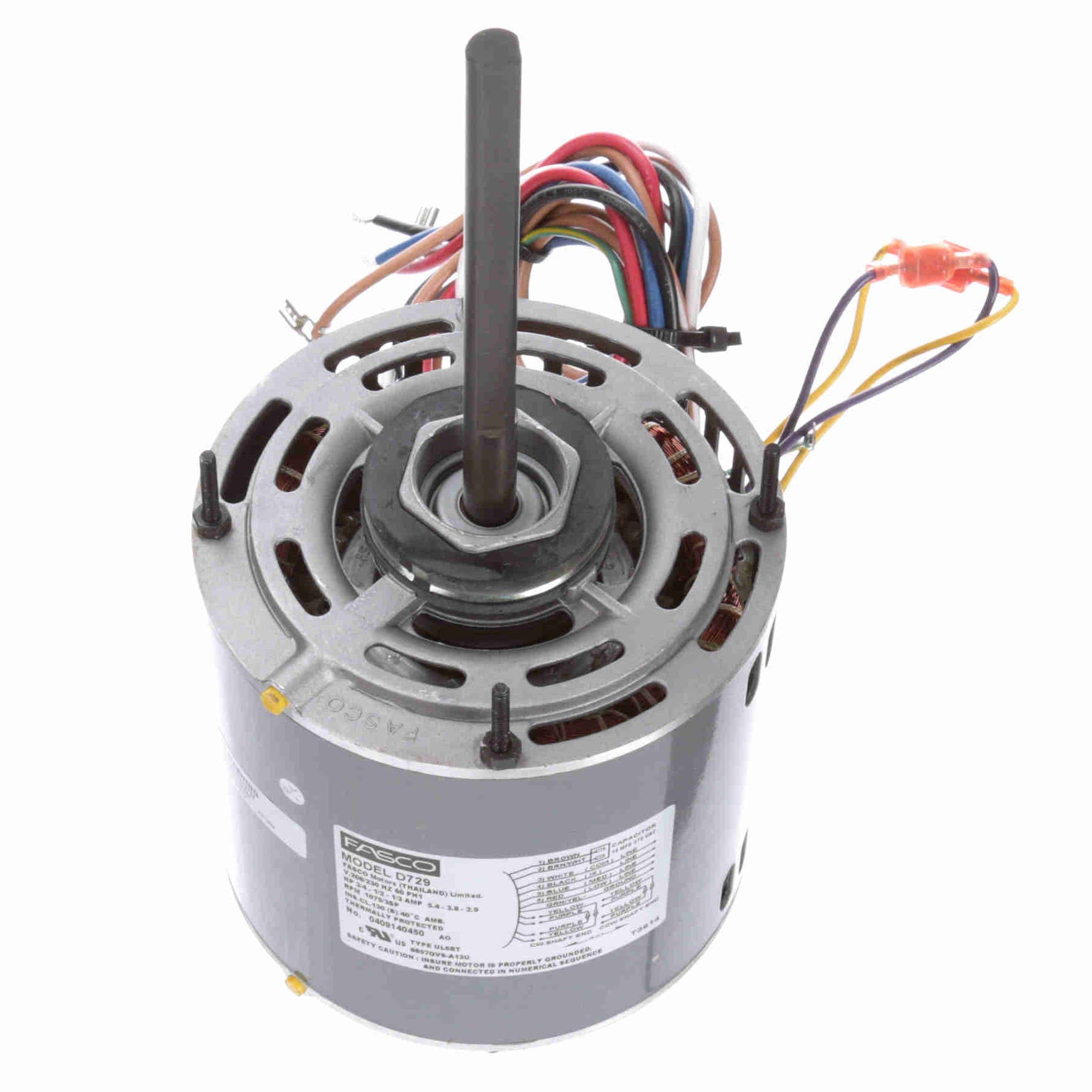 D729 Fasco 3/4 -1/2 - 1/3HP Direct Drive Electric Fan Motor, 1075RPM - 0